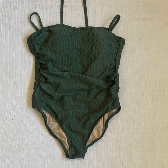 Kona Sol Other - KONA SOL  Forest Green Textured One-Piece Swimsuit